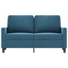 Sofá de 2 plazas terciopelo azul 120 cm 3