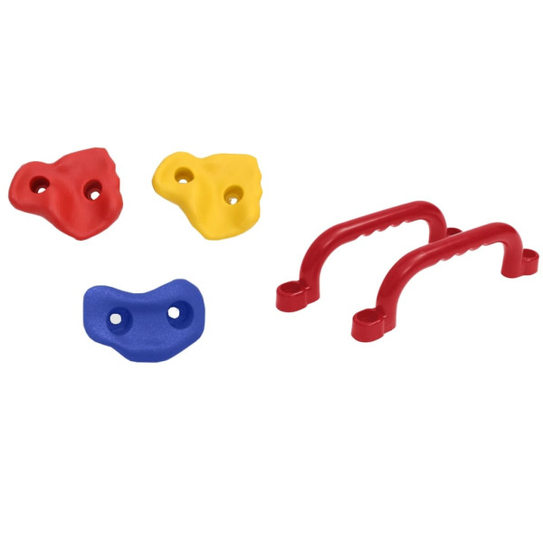 Assentos de baloiço 2pcs c/ pedras de escalada polietileno azul M 5