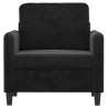 Poltrona 60 cm veludo preto 3