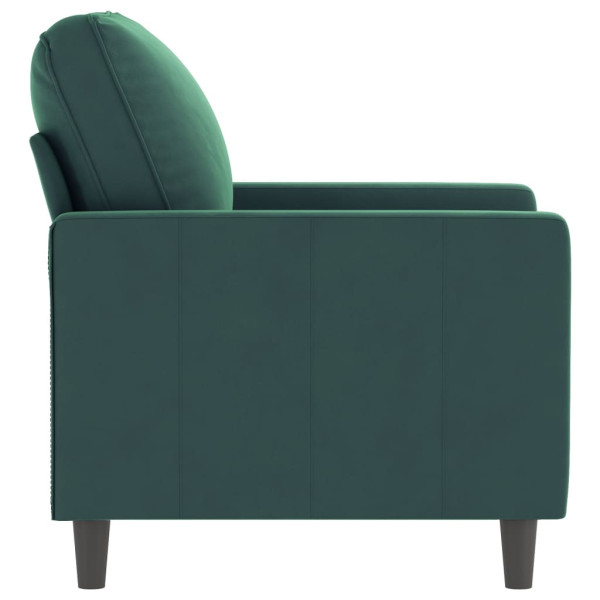 Sillón de terciopelo verde oscuro 60 cm M 4