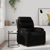 Sillón reclinable de cuero sintético negro 1