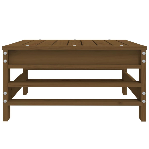 Taburete de jardín madera maciza de pino marrón miel M 4
