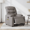 Sillón reclinable de masaje eléctrico tela gris taupe 1
