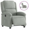Sillón reclinable eléctrico de terciopelo gris claro 2