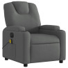 Sillón reclinable de masaje eléctrico tela gris oscuro 3