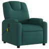 Sillón reclinable de masaje eléctrico tela verde oscuro 3