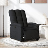 Sillón reclinable eléctrico de tela negro 1