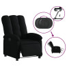 Sillón reclinable eléctrico de tela negro 5