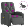Sillón reclinable de masaje eléctrico tela gris oscuro 2