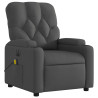 Sillón reclinable de masaje eléctrico tela gris oscuro 3