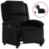 Sillón reclinable eléctrico de cuero sintético negro 2