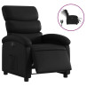 Sillón reclinable eléctrico de cuero sintético negro 2