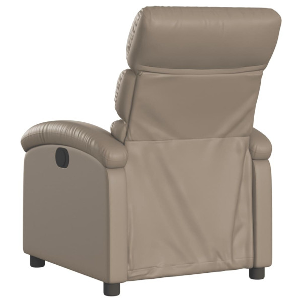 Sillón reclinable eléctrico de cuero sintético color capuchino M 4