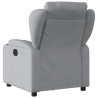Sillón reclinable eléctrico tela gris claro 4