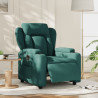 Sillón reclinable eléctrico tela verde oscuro 1