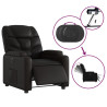 Sillón reclinable eléctrico de cuero sintético negro 5