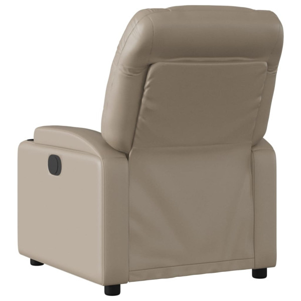 Sillón reclinable eléctrico de cuero sintético color capuchino M 4