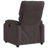 Sillón reclinable eléctrico tela marrón oscuro 4