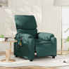 Sillón reclinable de masaje eléctrico tela verde oscuro 1