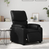 Sillón reclinable eléctrico de cuero sintético negro 1