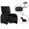 Sillón reclinable eléctrico de cuero sintético negro 5