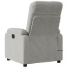 Sillón reclinable masaje eléctrico tela microfibra gris claro 4