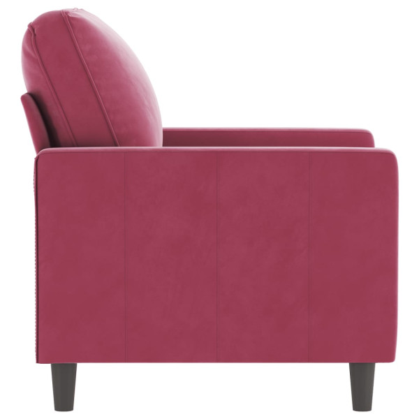 Poltrona 60 cm veludo vermelho-tinto M 4