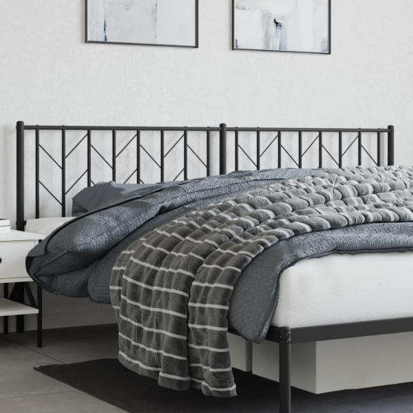 Cabeceira de cama 200 cm metal preto M 3