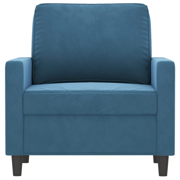 Sillón de terciopelo azul 60 cm M 3