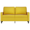 Sofá de 2 lugares veludo 120 cm amarelo 3