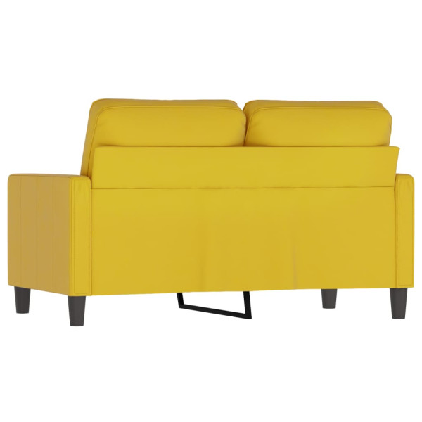 Sofá de 2 plazas terciopelo amarillo 120 cm M 5