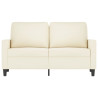 Sofá de 2 plazas terciopelo color crema 120 cm 3