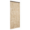 Cortina mosquitera de chenilla beige 100x220 cm 2