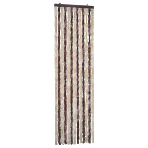 Cortina anti-insetos 56x185 cm chenille bege e castanho claro H