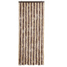 Cortina anti-insetos 56x185 cm chenille bege e castanho claro 3