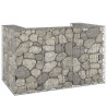Muro gaviones para contenedor basura galvanizado 180x100x110 cm 1