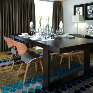 Sillas de comedor 4 unidades madera curvada y cuero artificial H