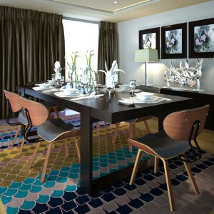 Sillas de comedor 6 unidades madera curvada y cuero artificial H