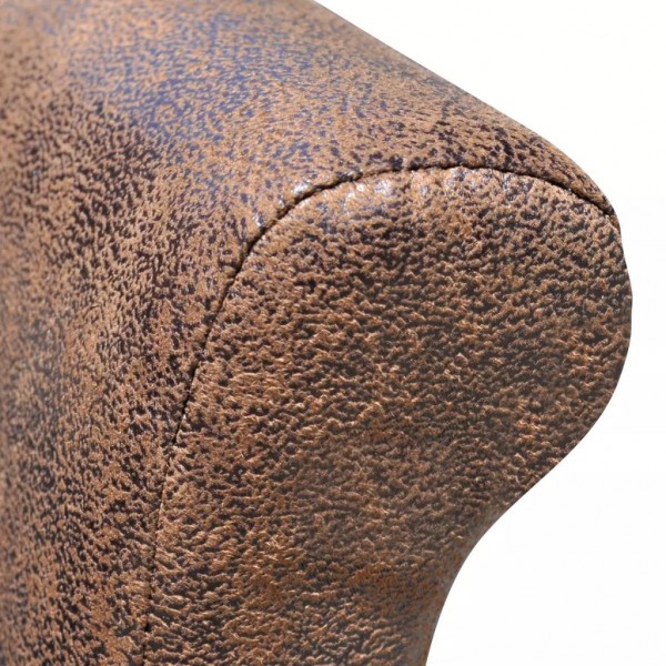 Cadeiras de jantar 6 pcs couro artificial castanho M 5