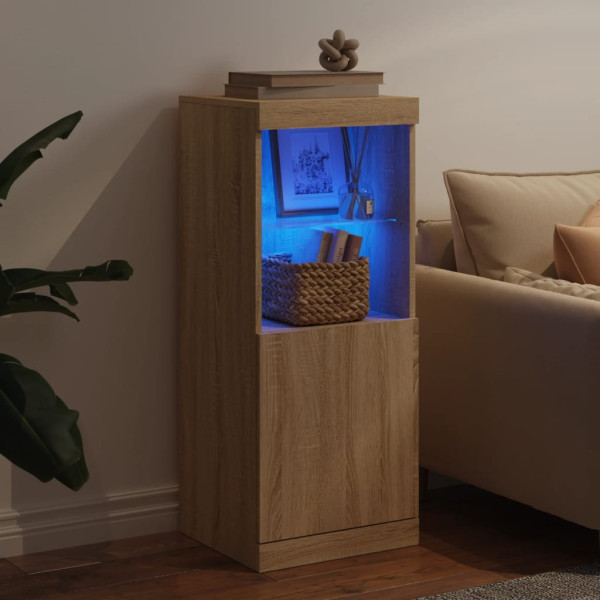 Aparador con luces LED roble Sonoma 41x37x100 cm M 3