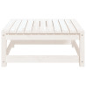 Taburete de jardín madera maciza de pino blanco 70x70x30 cm 5
