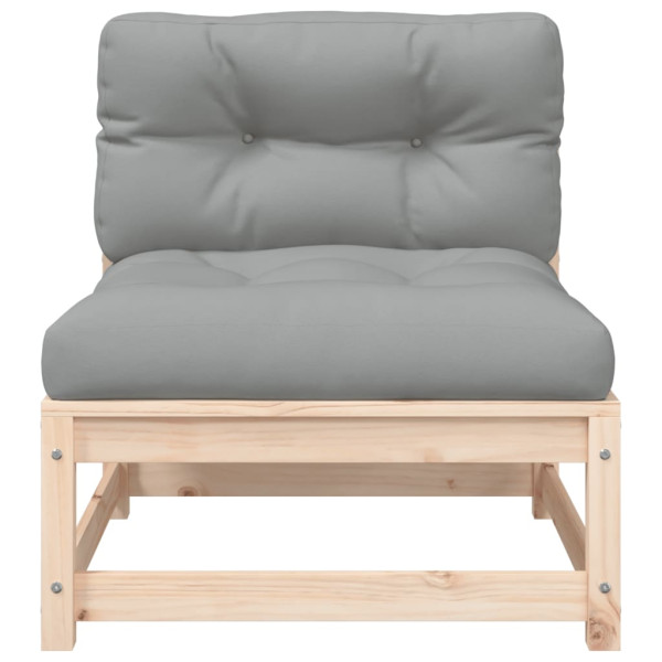 Sofá sem braços p/ jardim c/ almofadões madeira de pinho maciça M 5