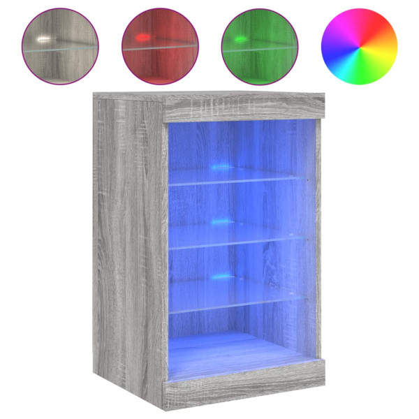 Aparador con luces LED gris Sonoma 41x37x67 cm M 2