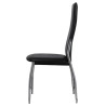 Cadeiras de jantar 2 pcs couro artificial preto 5