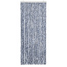 Cortina mosquitera chenilla azul blanco y plateada 56x185 cm 3