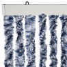 Cortina anti-insetos 56x185 cm chenille azul. branco prateado 4