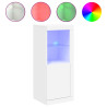 Aparador con luces LED blanco 41x37x100 cm 2