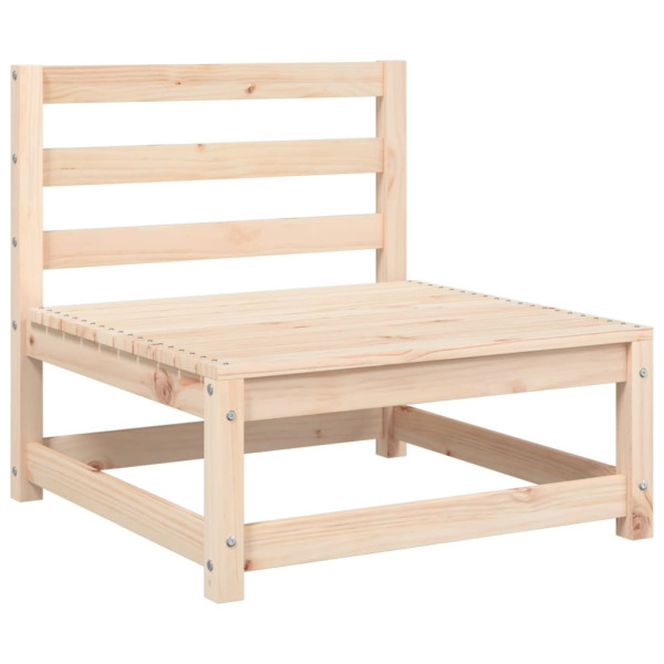 Sofá sem braços p/ jardim c/ almofadões madeira de pinho maciça M 4