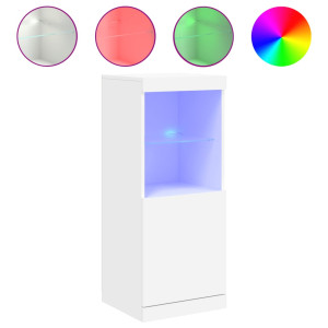 Aparador con luces LED blanco 41x37x100 cm H