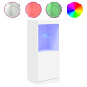 Aparador con luces LED blanco 41x37x100 cm 2